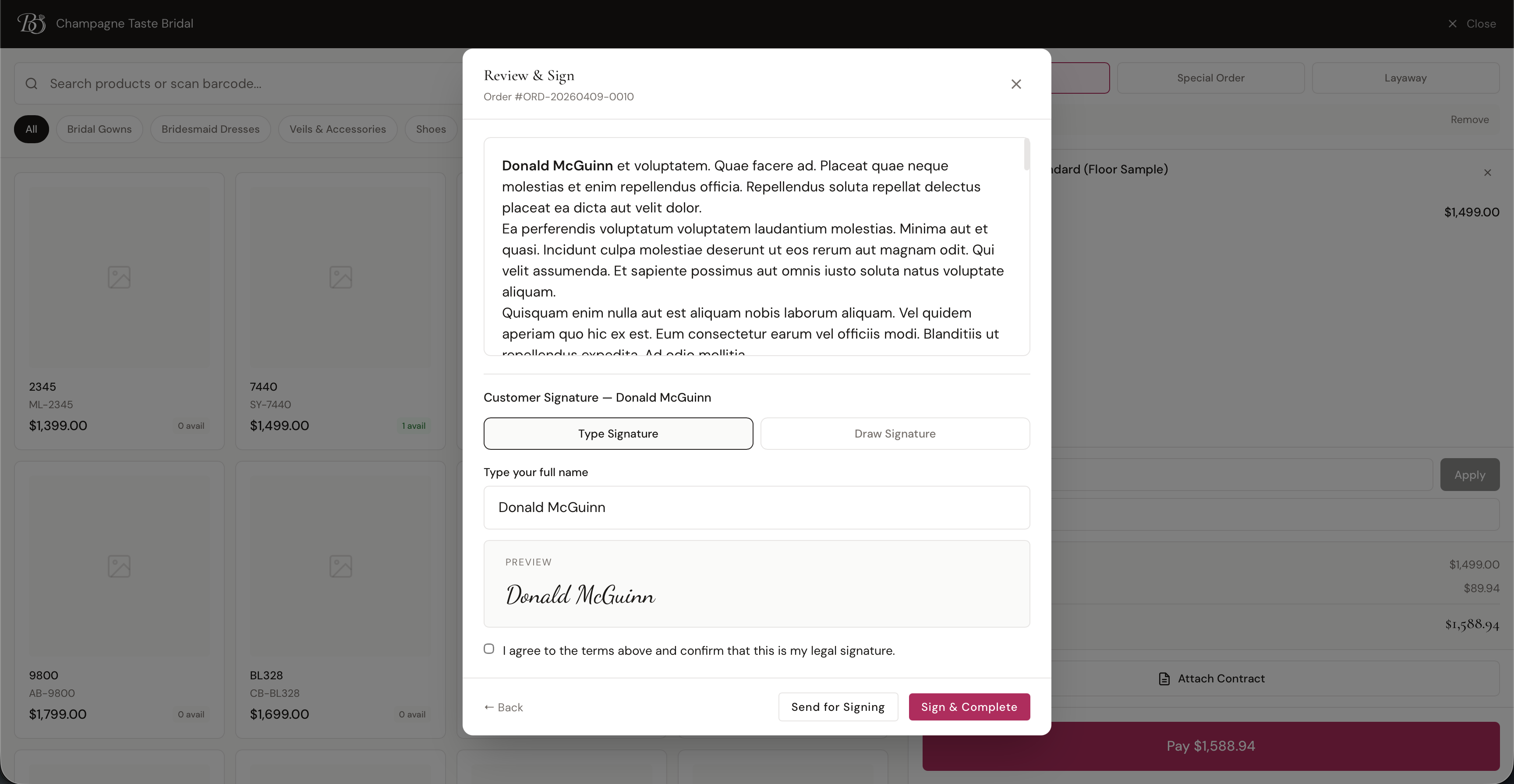 Review & Sign