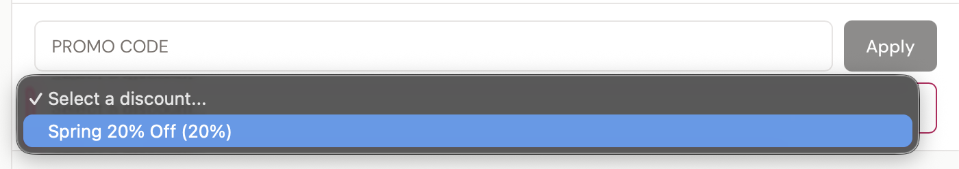 Applying a discount in POS