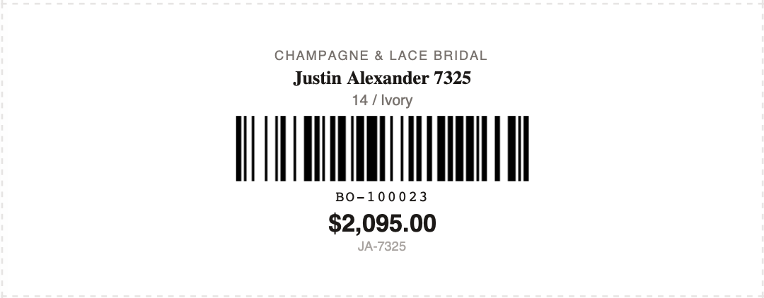 Avery barcode label