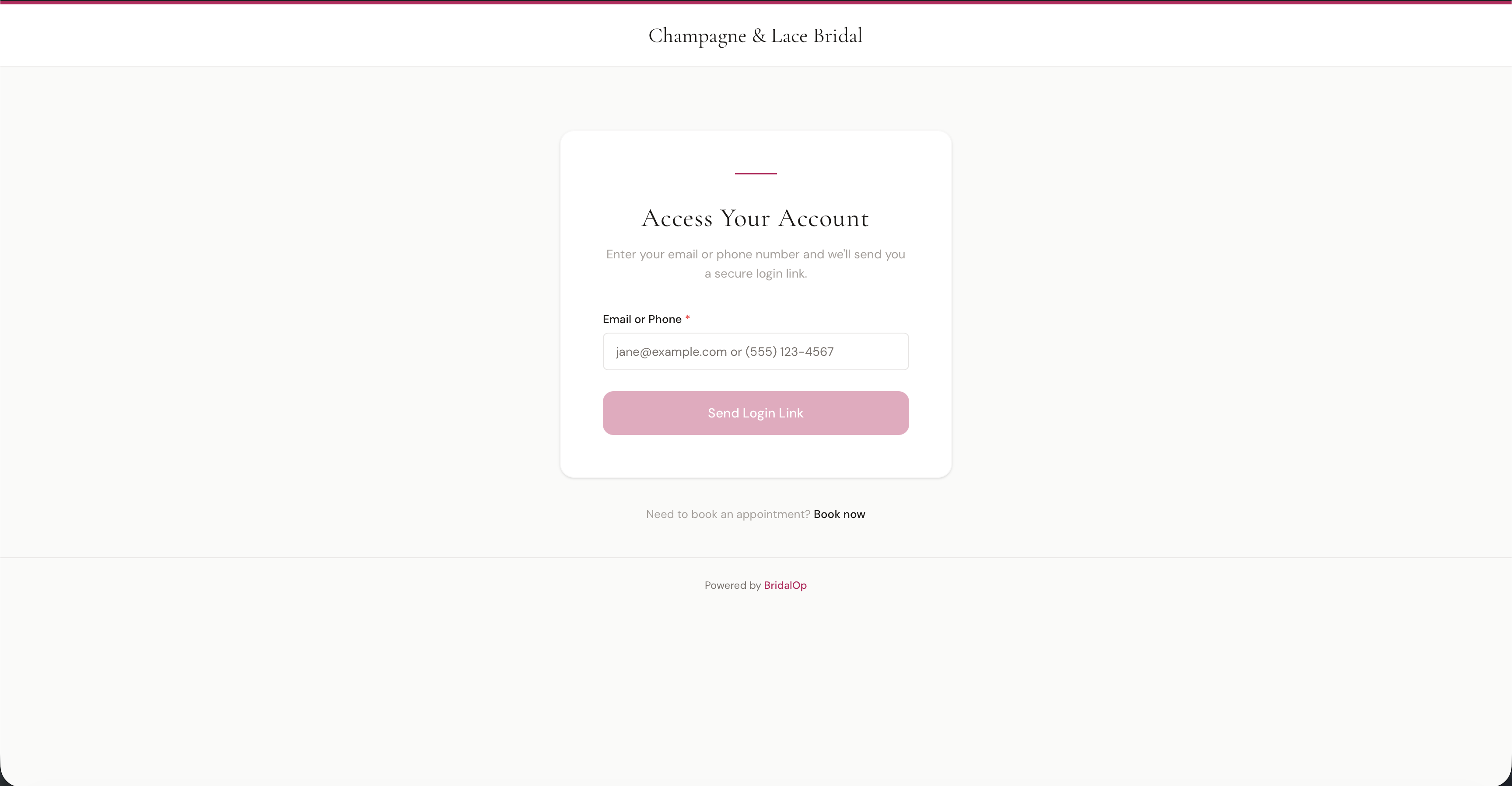 Customer portal login
