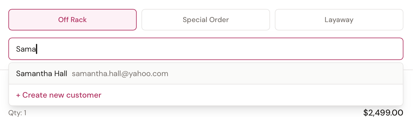 Customer search