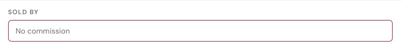 Sold By dropdown